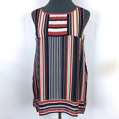 NEW Max Edition T-Shirt Women S Blue Striped Polyseter 38x28 • $11.10