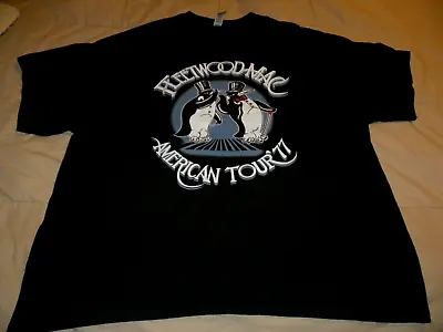 Mens Retro Design FLEETWOOD MAC American Tour ‘77 Black T-Shirt Size 2XL • $21.99