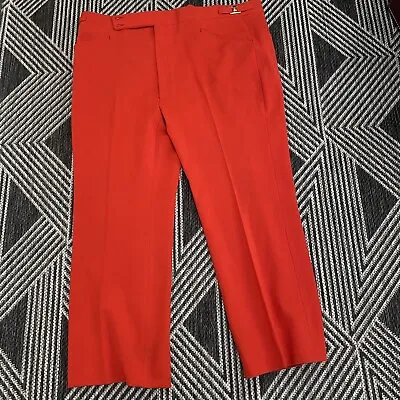 80's VTG Haggar Expandomatic Men Disco Red Christmas Slacks Trousers Pants • $21.99