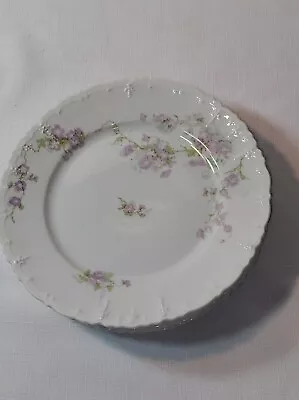 Set Of 4 Vintage Habsburg China 9322 Purple Flower Salad Plates • $14.99