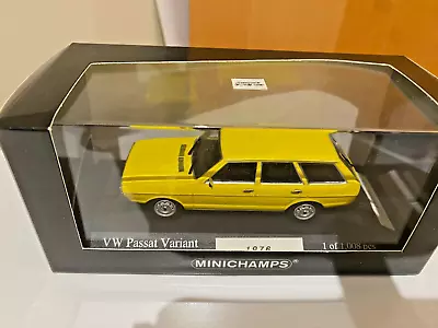 MINICHAMPS 1/43 - 400 054211 - 1976 VW Passat Variant - Yellow - Boxed • £25