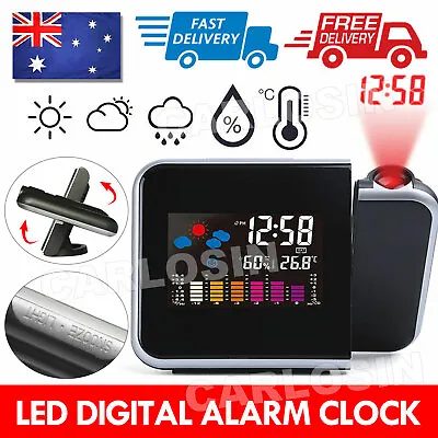 $13.95 • Buy Smart Digital LED Projection Alarm Clock Temperature Time Projector LCD Display