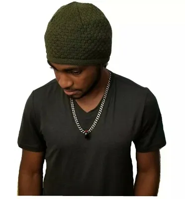 Green Rasta Skully Beanies Hat Beret Tam Skull Knitting Cap Beanie Kufi Pray Ski • $15.85