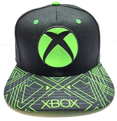 Official Microsoft Xbox Green And Black Snapback Hat 2020 EUC X Logo Flat Bill • $20