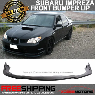 Fits 06-07 Subaru Impreza WRX STI CS2 Style PP Front Bumper Lip Splitter Spoiler • $67.99