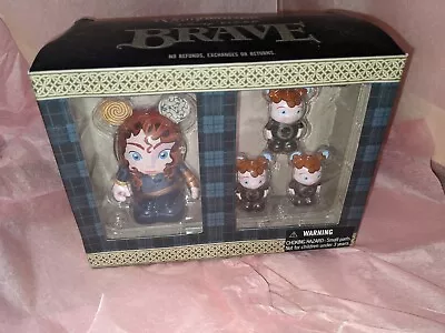 Exclusive Disney Brave Vinylmation Figure Set Merida Bear Triplets Retired *593 • $27.99