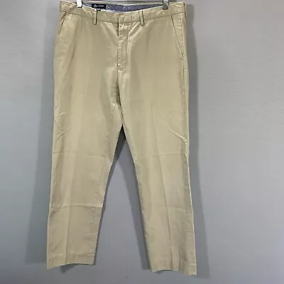 J Crew Pants Men 36 Ludlow Classic Fit Beige Cotton Twill Pockets Flat Front • $12.74