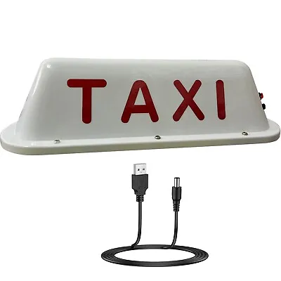 $35.99 • Buy Taxi Cab Top Roof Sign USB Rechargeable Battery With Magnetic Base Waterproof AA