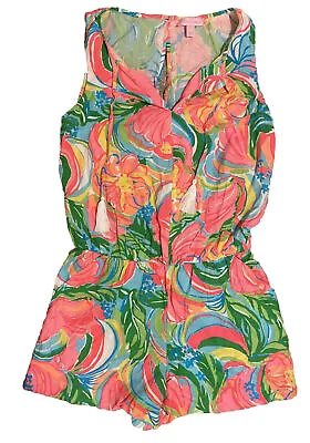 Lilly Pulitzer Romper Small Women’s Pockets Tassel Detail Floral Pattern • $19.99