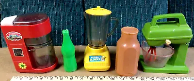 Vintage Toy Push Button Blender Mixer Coffee Maker Milk & Soda Pop Bottles • $6.50