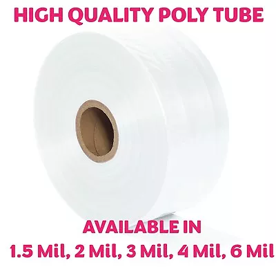 Clear Poly Tubing Multiple Sizes 1 Plastic Roll To Make Impulse Heat Sealer Bags • $190.76