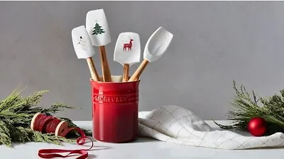 Le Creuset Craft 5 Piece Utensil Set (Cerise / White) BRAND NEW IN BOX  • £90