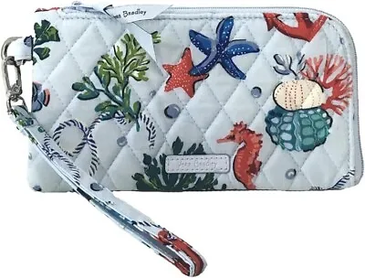 Vera Bradley RFID Tech Wristlet Clear Touch Screen Back - Anchors Aweigh • $28.99