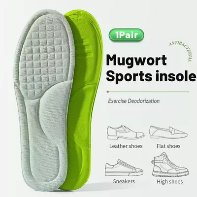 Sports Insoles For Shoes 5D Massage Soft Deodorant Breathable Shock Absorbant Cu • $5.01