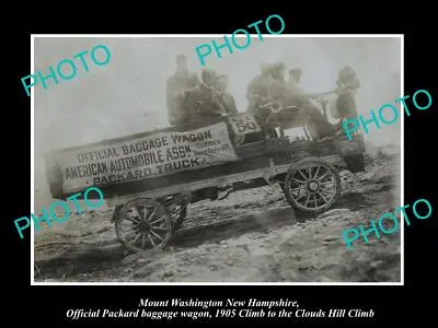 OLD LARGE HISTORIC PHOTO OF MOUNT WASHINGTON NH THE PACKARD BAGGAGE CAR C1905 • $5.55