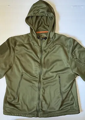 5.11 REACTOR - Men's Green Tactical Pockets Full Zip Hoodie - XX-Large - 2XL • $29.99