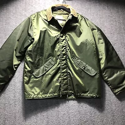 US Military Army Extreme Cold Weather Parka Jacket Mens Large Green W/ Liner Vtg • $139.97