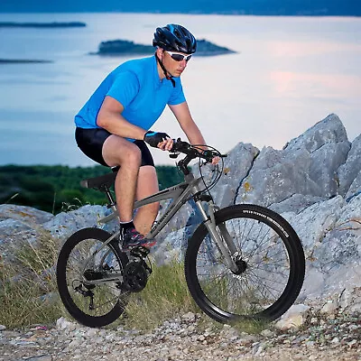 26inch 21Speed Mountain Bike Disc Brakes Aluminum Alloy Frame ForAdult Men Women • $229.99