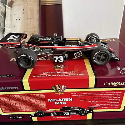 Carousel 1 1:18 Scale McLaren M16.  David Hobbs Black Label 1974 Indy • $125