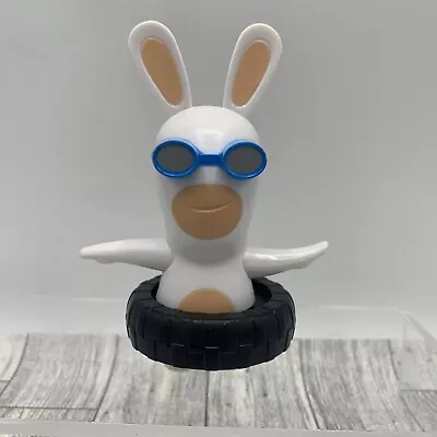 McDonald's Rabbids #2 With Spinning Tire Figure Toy 5 Inch Ubisoft White 2016 • $2.79