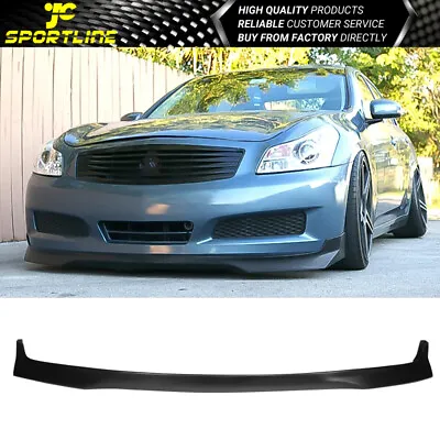 Fits 07-08 Infiniti G35 09 G37 Sedan 4Dr EVO Style Front Bumper Lip Spoiler PU • $124.19