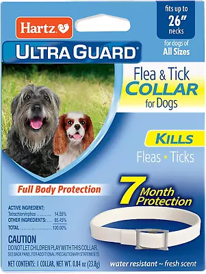 Flea & Tick Collar For Dogs & Puppies 26  7 Month Protection Fast Free Shipping • $5.48