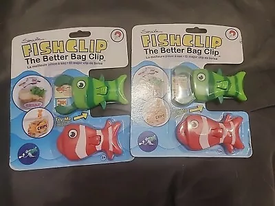 Shrockie Magnetic Fish  Clips Food Sealing Set Of 4 • $22