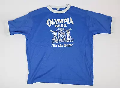 Vintage 70s 80s Olympia Beer Lightweight Mesh Athletic T-shirt • $14.99