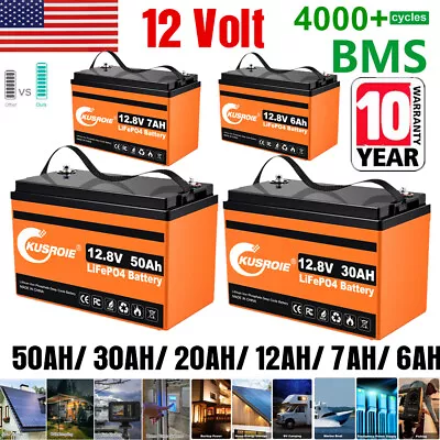 12V 20Ah 12Ah Rechargeable LiFePO4 Lithium Ion Phosphate Battery Solar RV Marine • $22.98