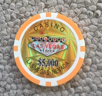 $5000 Las Vegas Nevada Holographic Casino Chip. • £0.99