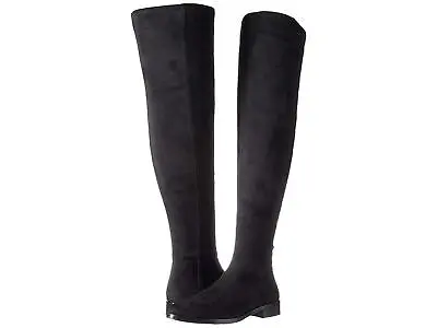Vince Camuto Hailee Boots Over The Knee OTK Flat Suede Stretch Black 6.5 $179 • $59.95