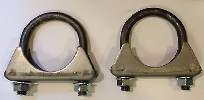 1 1/2 Heavy Duty Muffler Clamp (2 Pc) GM Style 3/8 U BOLT 1-1/2 Inch MADE IN USA • $9.95