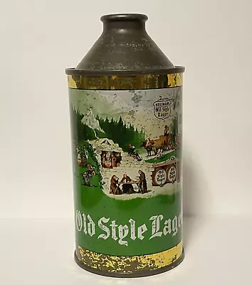 OLD STYLE LAGER BEER High Profile Cone Top Can LACROSSE WISCONSIN IRTP  CLEAN • $325