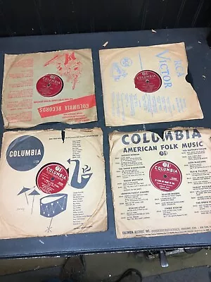 Mixed Lot Of 4 Vintage 78 RPM Records ! Columbia Records  Blues  Jazz • $22.49