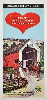 1970s Lancaster County PA Dutch Country Tourist Bureau Vintage Travel Brochure  • $12.50