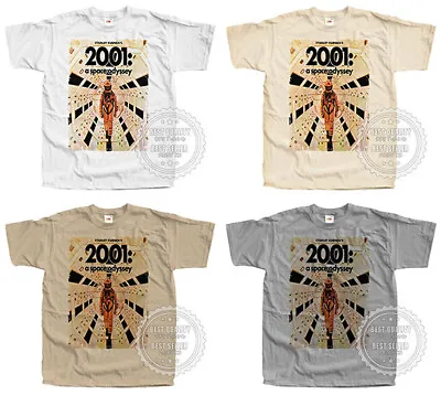 $18 • Buy A Space Odyssey 2001 T SHIRT V30 Movie Poster White Beige Sizes S To 5XL