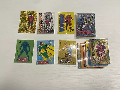 1986 Marvel Universe Sticker Set Of 77 Ironman Hulk Hawkeye • $199.99