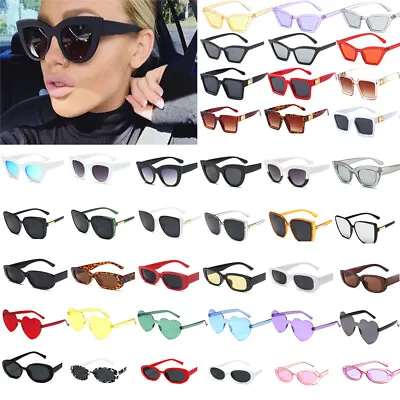Women Man Rectangle Sunglasses Summer Square Shades Retro Sun Glasses UV400 US [ • $6.40