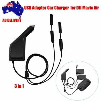 $35.39 • Buy For DJI Mavic Air Remote Control 3 In 1 Car Charger Adapter Battery Charging Hub
