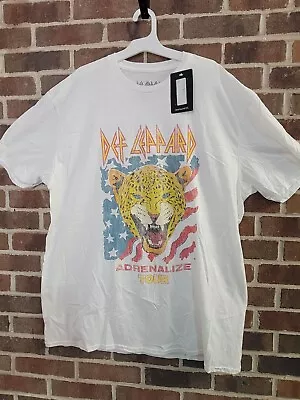 Def Leppard Adrenalize 1993 Tour Graphic Vintage-Look T-Shirt - Large Adult Mens • $10.51