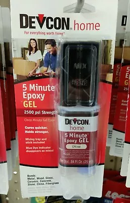  DEVCON 5 Minute Epoxy High Strength 2500 PSI S208 21045 CREAM • $3.99