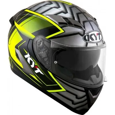 Full Face Helmet KYT Falcon 2 Armor Yellow Suzuki Triumph Yamaha • $155.76