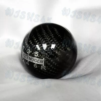 MUGEN 6 Speed Real Carbon Fiber Shift Knob For Honda CR-Z CIVIC ACCORD S2000 FA5 • $27.56