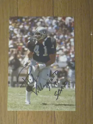 Oakland Raiders PHIL VILLAPIANO Signed 4x6 Photo FOOTBALL AUTOGRAPH • $9.74