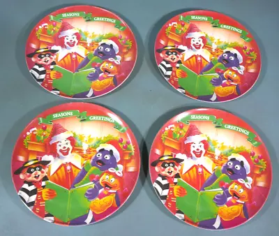 Vintage 1995 McDonalds Set Of 4 Christmas Plate Ronald Grimace Birdie Hamburglar • $12.95