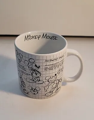 Disney Mickey Mouse Sketchbook Large Cup Mug Coffee Tea NEW • $11.99