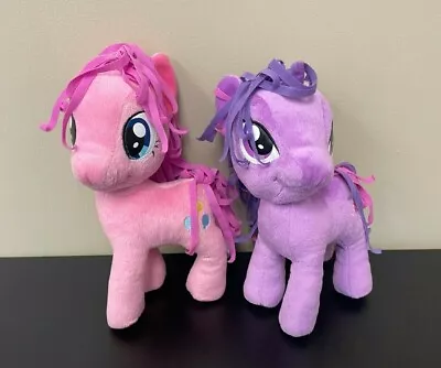 My Little Pony 11  Pinkie Pie & Twilight Sparkle Plush Set - EUC - Purple Pink • $12.99