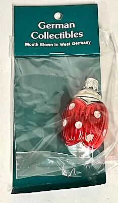 Inge Vintage Glass Ornament  3 Inch Ladybug  * Germany * New * Free Shipping • $12.50