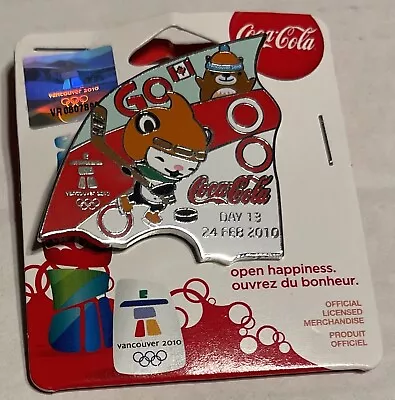 2010 Vancouver Olympics Coke Coca Cola Day 13 Pin • $29.99