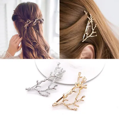 2 Pcs Vintage Metal Tree Branches Hair Clips Hairpins Barette Hair Accessories • £3.05